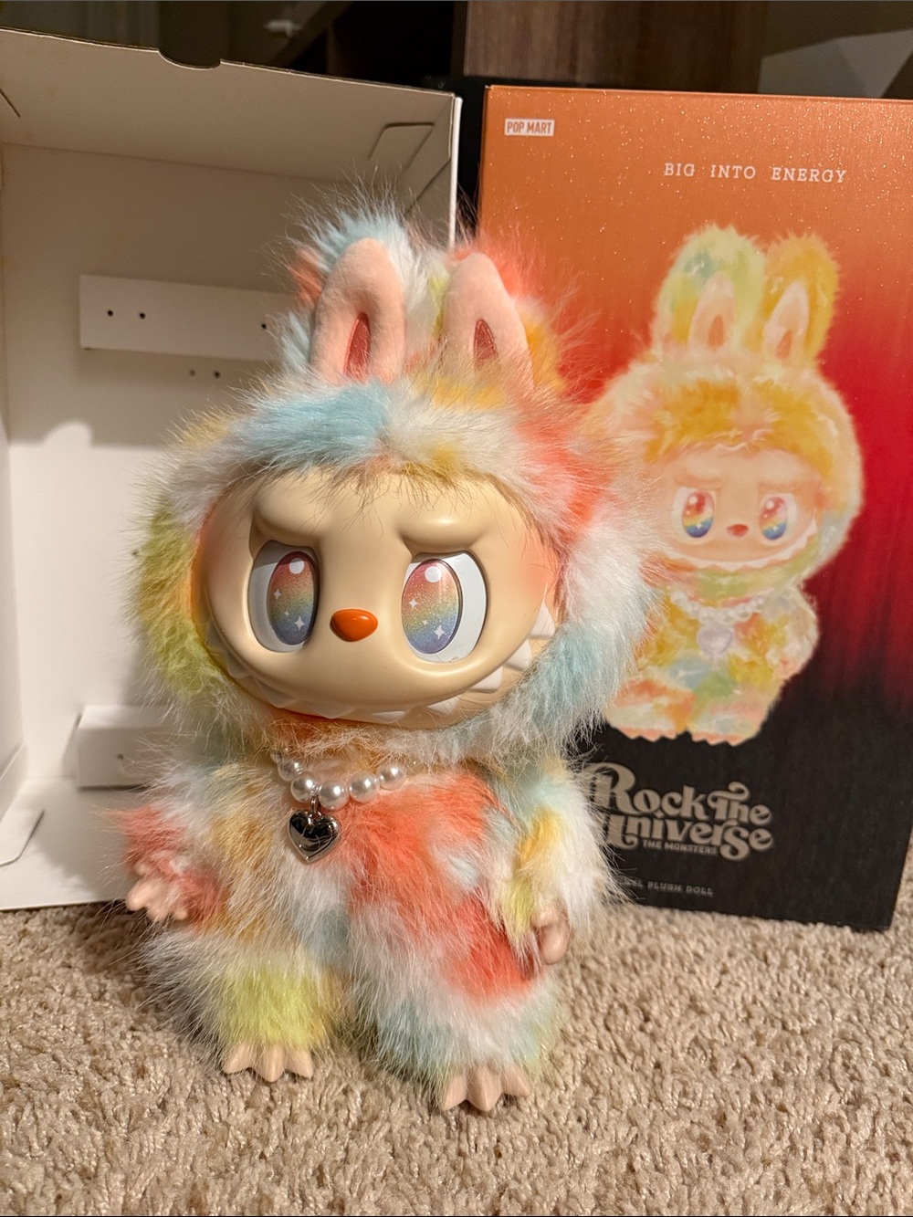 Rocking Universe Rainbow Bunny Plush Figure by Pop Mart - Multicolor